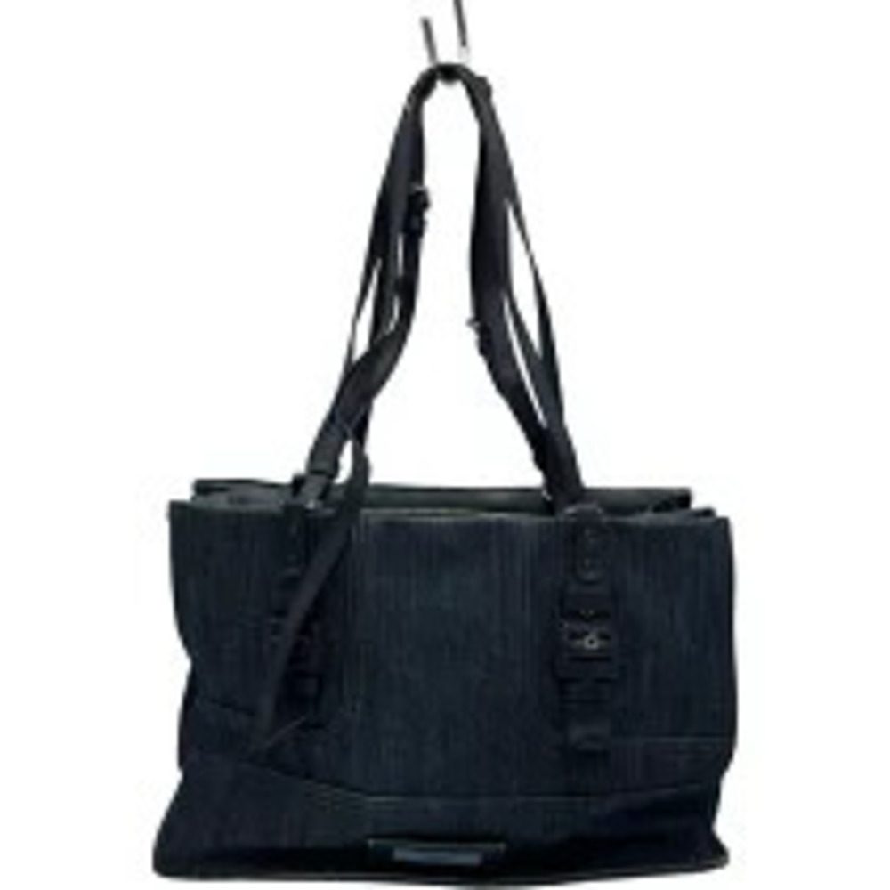 Prada Denim Leather Tote Bag Blue